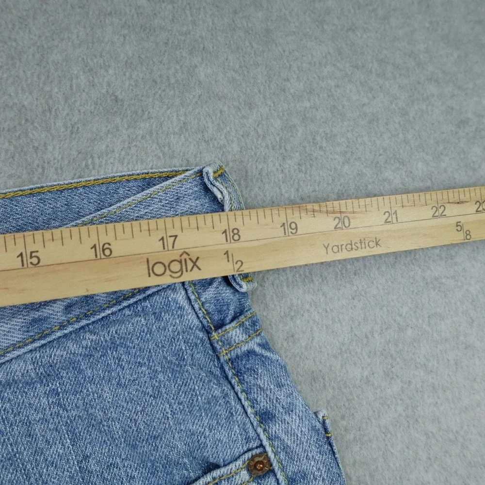 Levis 550 Shorts Mens 36 Blue Relaxed Fit Denim Jean Cutoff Casual